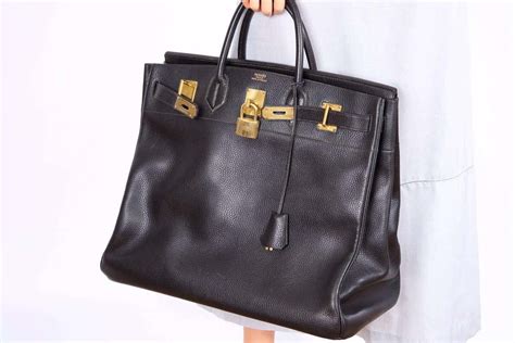 hermes hac haut a courroies black birkin 45cm bag|hac a courroie bag.